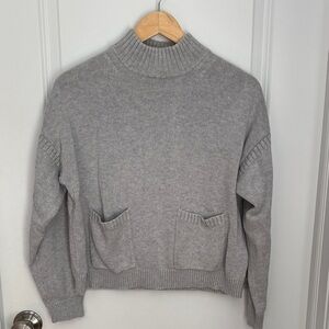 J. Crew Gray Turtleneck Sweater with Pockets
